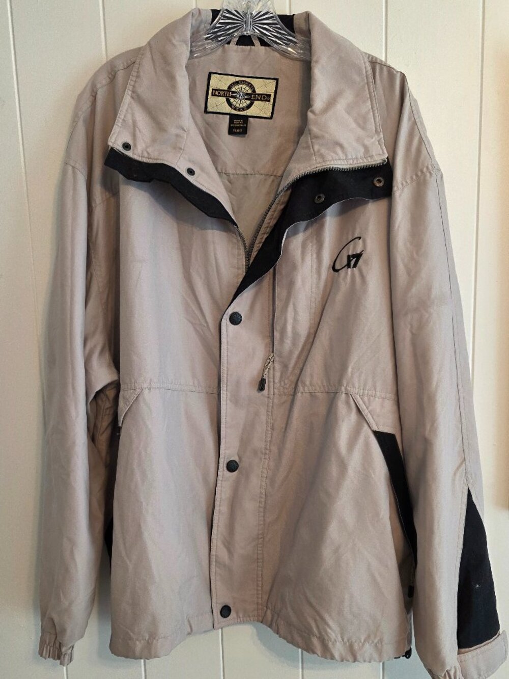 North End All‑Climate Wear Jacket Beige Outdoor Windbreaker Men’s XL